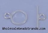SSC16 5pcs 8mm donut 925 sterling silver toggle clasps