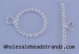 SSC21 5pcs 14.5mm donut 925 sterling silver toggle clasps