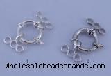 SSC211 5pcs three-strand 13.5mm 925 sterling silver spring rings clasps