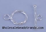SSC23 5pcs 11mm donut 925 sterling silver toggle clasps