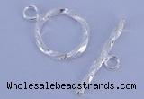 SSC24 5pcs 16mm donut 925 sterling silver toggle clasps