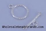 SSC25 5pcs 12mm donut 925 sterling silver toggle clasps