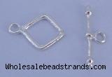 SSC31 5pcs 12*16mm diamond 925 sterling silver toggle clasps