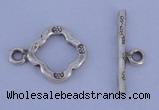 SSC32 5pcs 11*15mm diamond 925 sterling silver toggle clasps