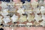 STAR45 15 inches 14mm faceted star quartz gemstone beads