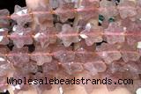 STAR49 15 inches 14mm faceted star strawberry quartz beads