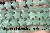 STAR51 15 inches 14mm faceted star green aventurine beads