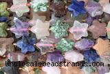 STAR63 15 inches 14mm faceted star mix gemstone beads
