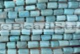 TUBE119 15 inches 6*11mm - 8*14mm faceted tube amazonite beads