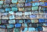 TUBE120 15 inches 6*11mm - 8*14mm faceted tube chrysocolla beads
