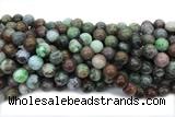 TURQ228 15 inches 12mm round chrysocolla gemstone beads